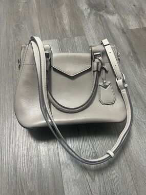 Michael Kors Women's Gray Leather Top-Handle Crossbody Bag